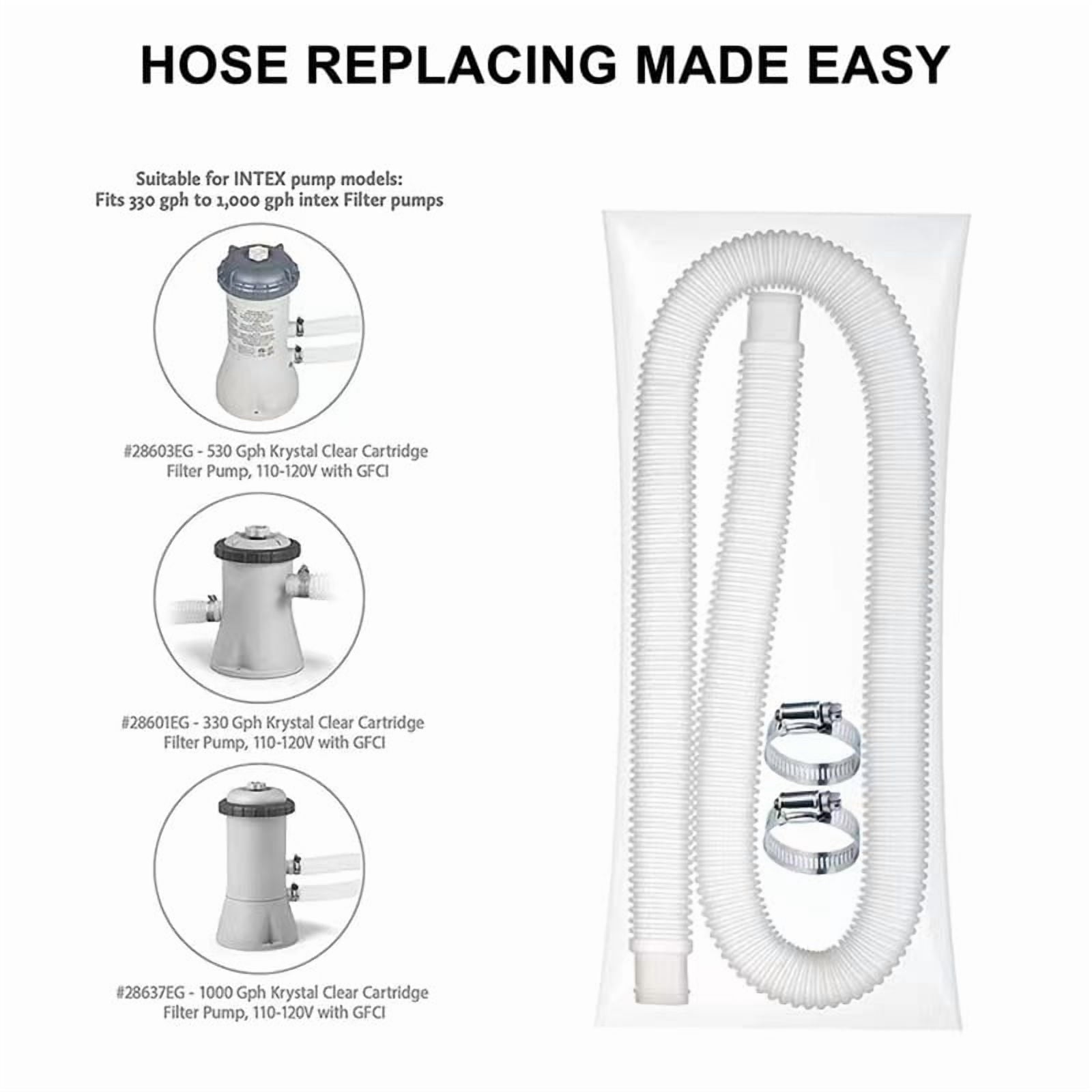 1.25 Pool Hose Pool Pump Replacement Hose for Above Ground Pools 59 Long Pool Filter Hose Pool 32mm Hoses Replacement Pool Tubes for 330GPH 530GPH 1000GPH Filter Pumps Pump Model 607 637