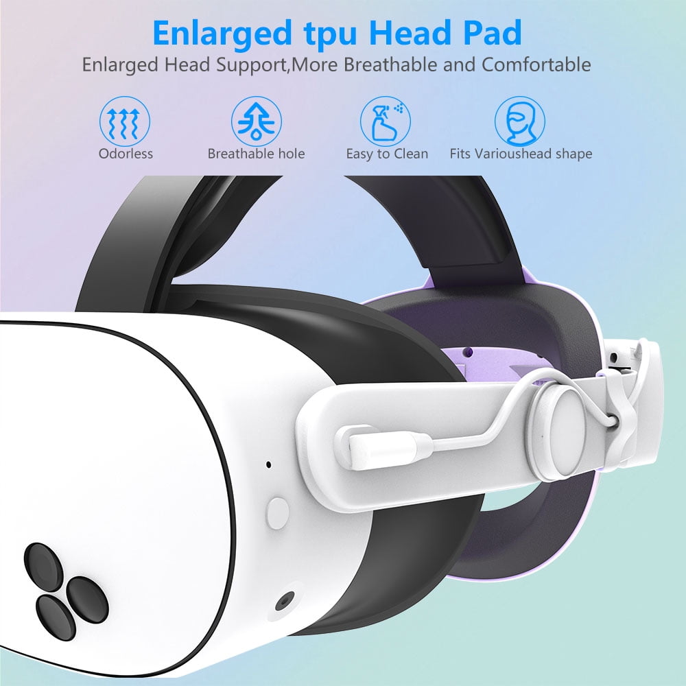 Head Strap Battery for Meta Quest 3S 12000mAh Replacement Rechargeable Headstrap for Oculus Quest RGB Head Strap Fast Charging Adjustable Battery Pack Headset Accessories Enhanced Comfort
