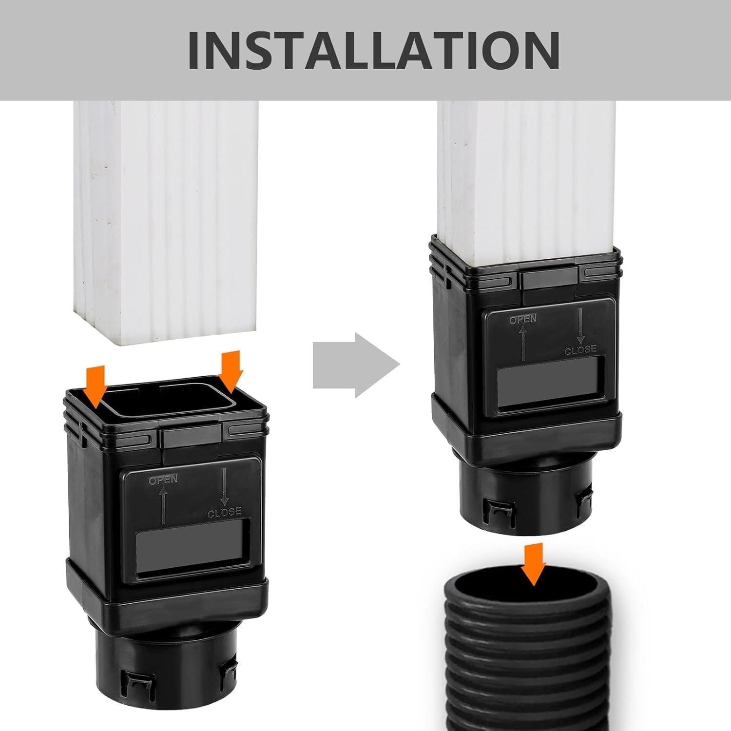 Downspout Filter 2 Pack Downspout Leaf Filter Gutter Downspout Screen 2 ×3 and 3 ×4 Drainpipe Filter Downspout Cleanout Leaf Removers Black