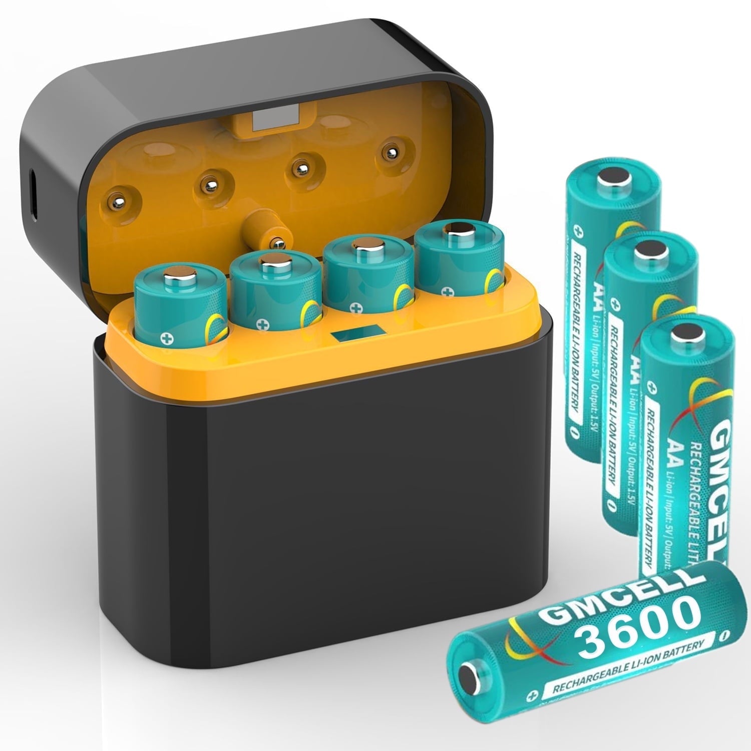 For Meta Quest 2/3/3S Controller Accessories Rechargeable Battery Pack with Charger 4 Pack 1.5V 2400mAh Long-Lasting Battery with Charging Storage Box for Oculus Quest 2/3/3S Controller Accessories
