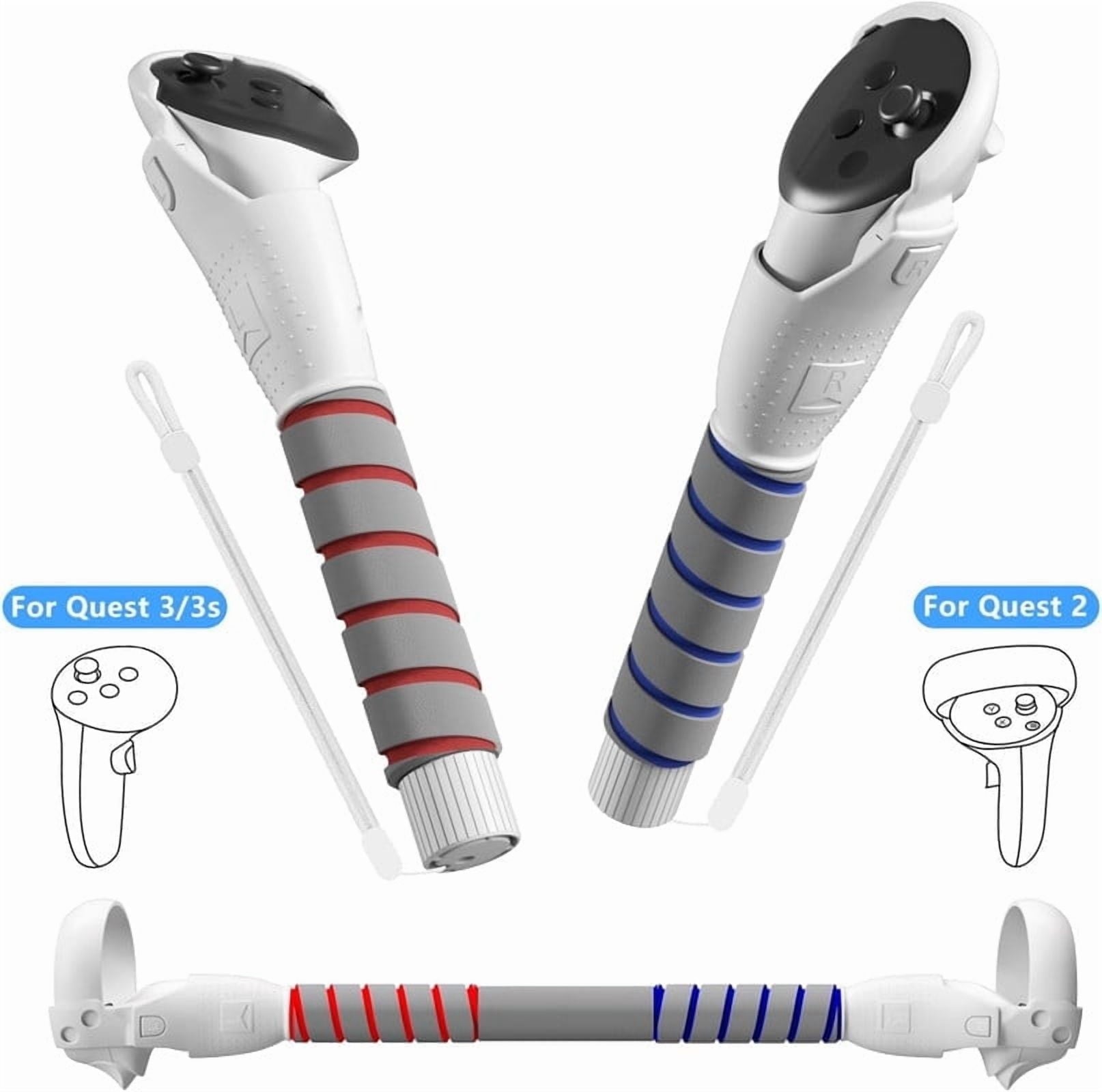 VR Gorilla Tag Long Arms for Meta Quest 3S/Quest 3/Oculus Quest 2 Handle Attachments Fit for Meta Quest 3S Accessories Extension Grips for Playing Beat Saber/Baseball/Golf Club Game